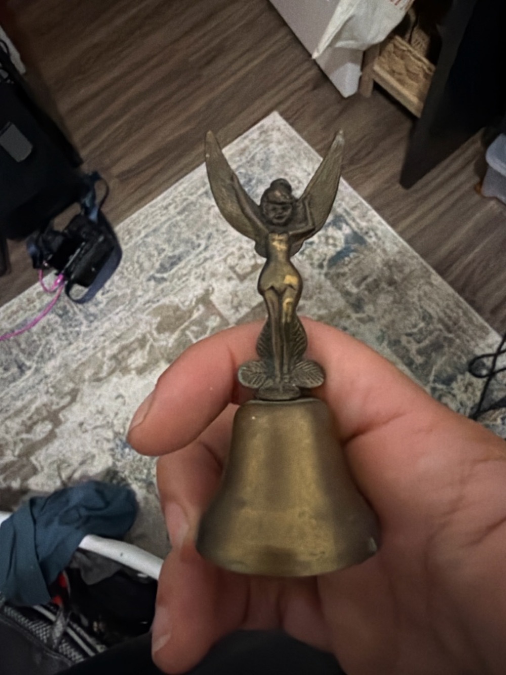 Vintage Brass TinkerBell Bell- collectible cottagecore fantasy